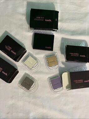 mark. Single Eyeshadows in Gold, Lavender, Silver, White